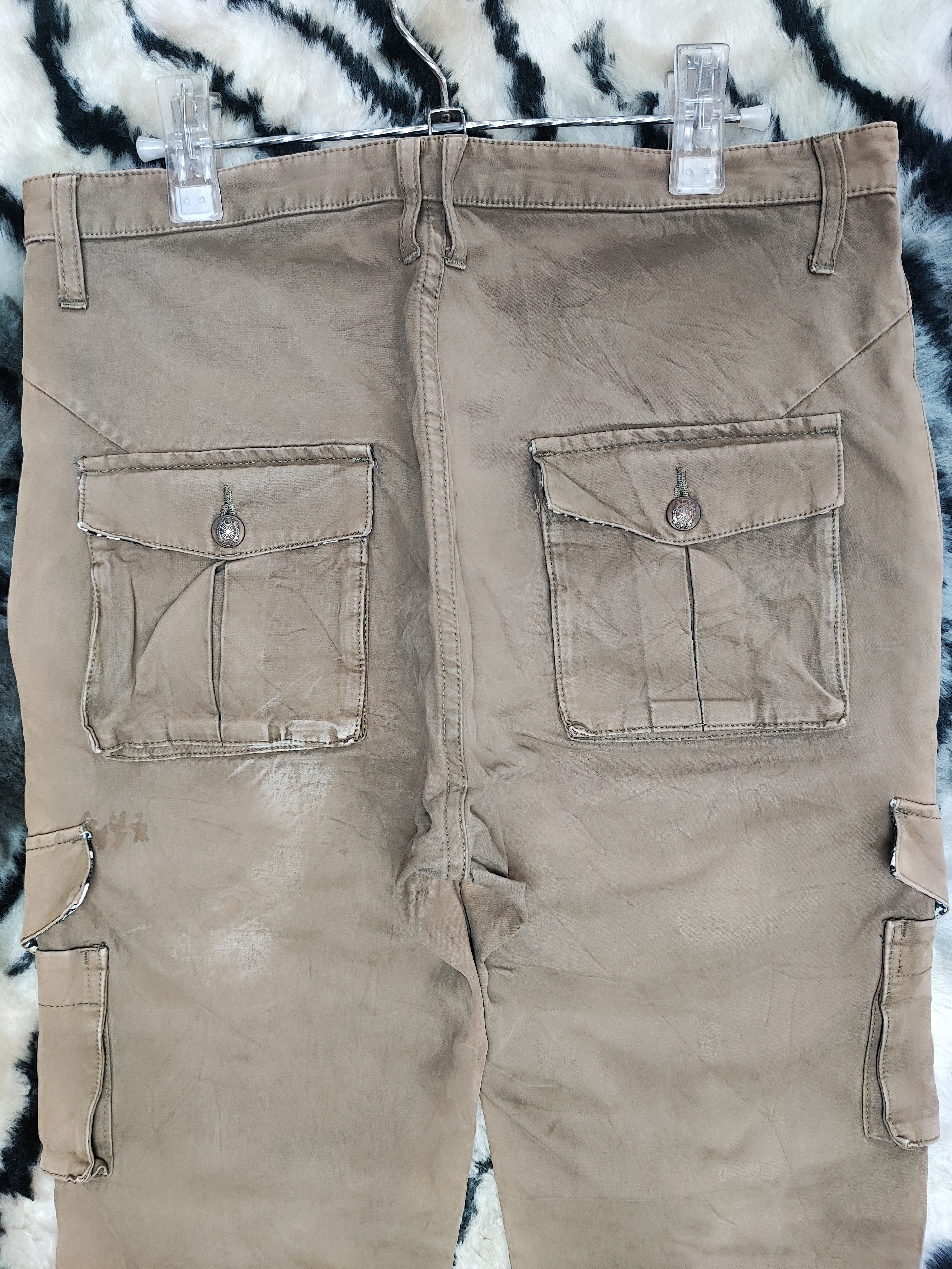 Le Grande Bleu (L.G.B.) PPFM Bondage Distressed Brown Cargo Pants Size US 32 / EU 48 - 6 Thumbnail