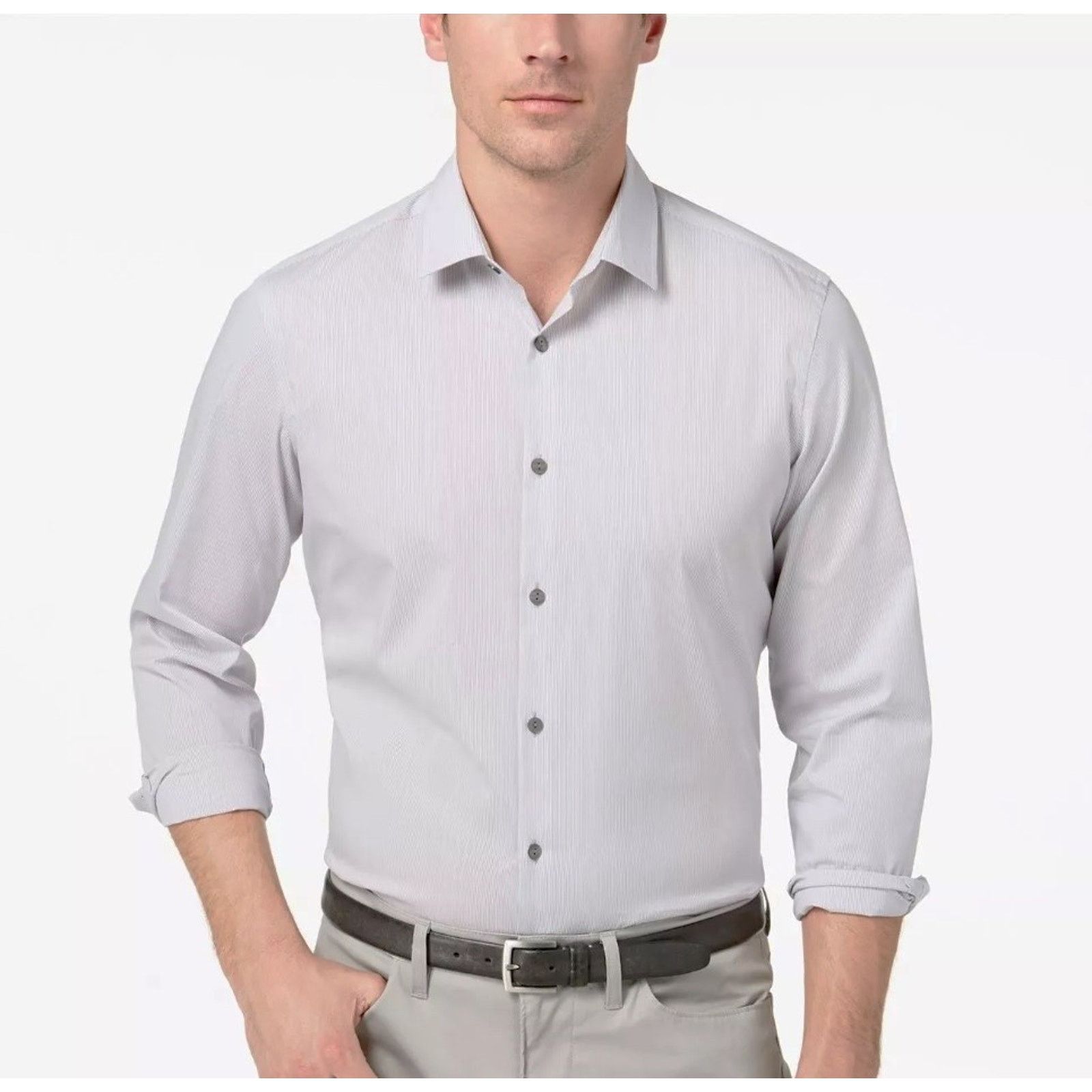 Alfani Alfani Men’s Smooth Cotton Stretch Dress Shirt Size XXL Size US XXL / EU 58 / 5 - 1 Thumbnail