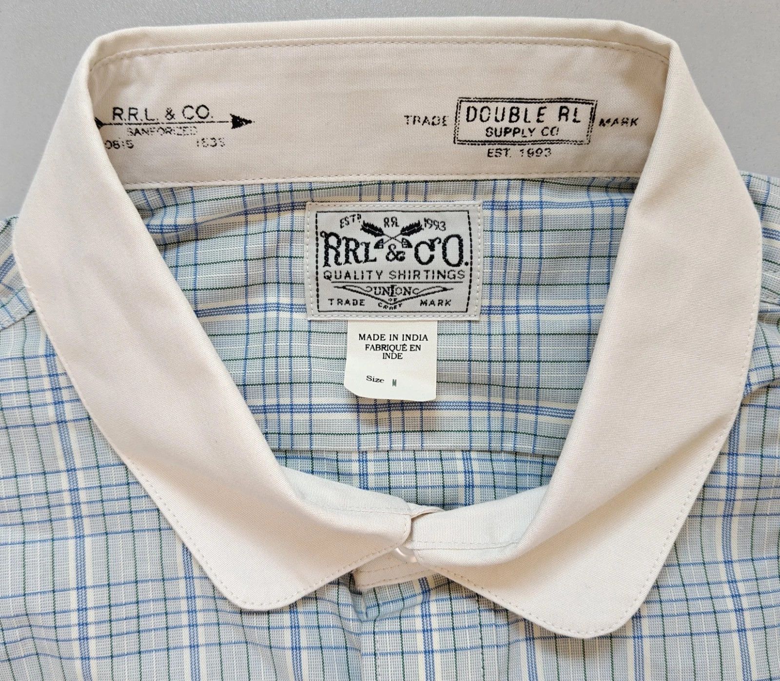 RRL Ralph Lauren Double RL Slim fit cotton jacquard shirt T 9103 Size US M / EU 48-50 / 2 - 5 Thumbnail