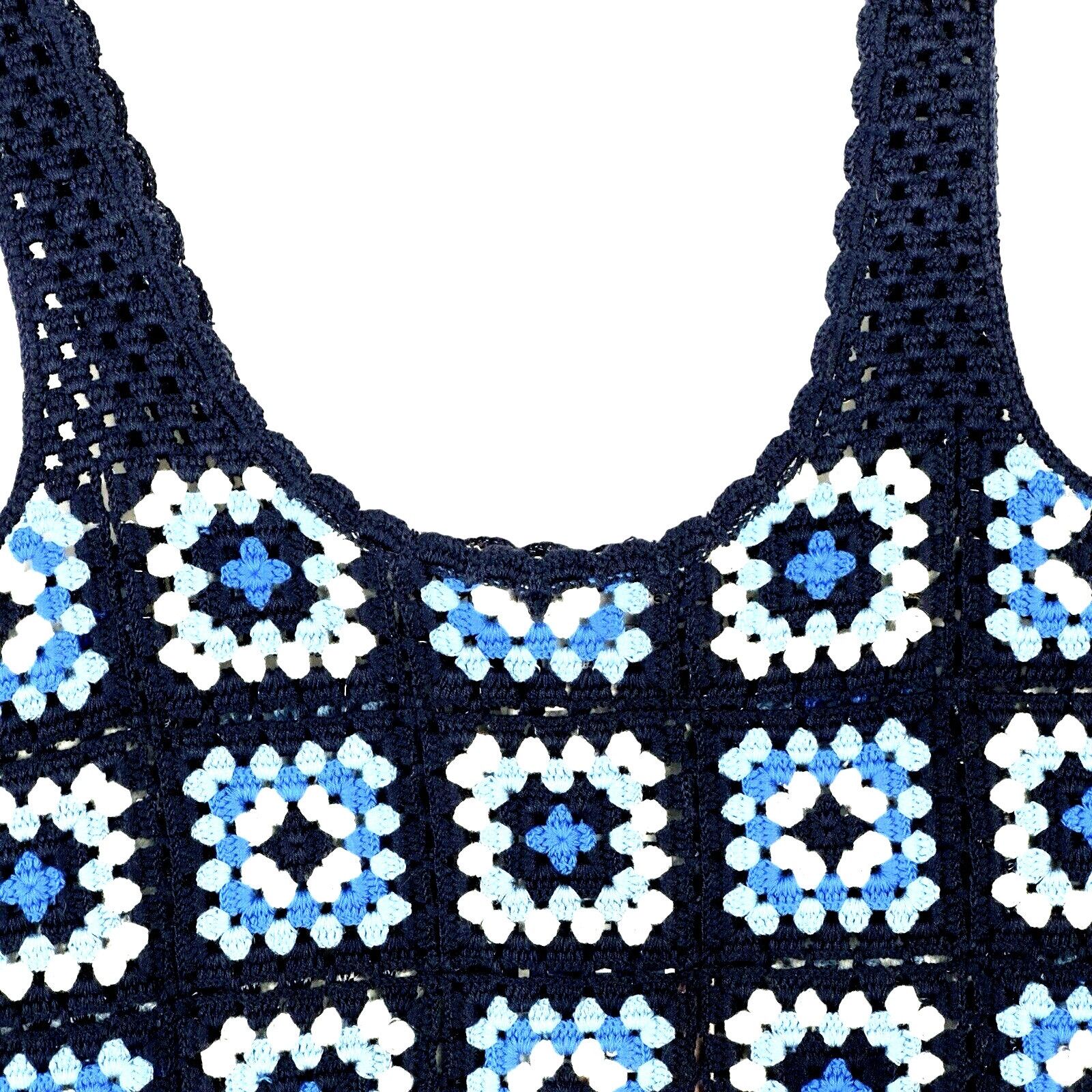 Other Women's Crochet Granny Square Knit Cropped Top Boho Size M Size M / US 6-8 / IT 42-44 - 7 Thumbnail