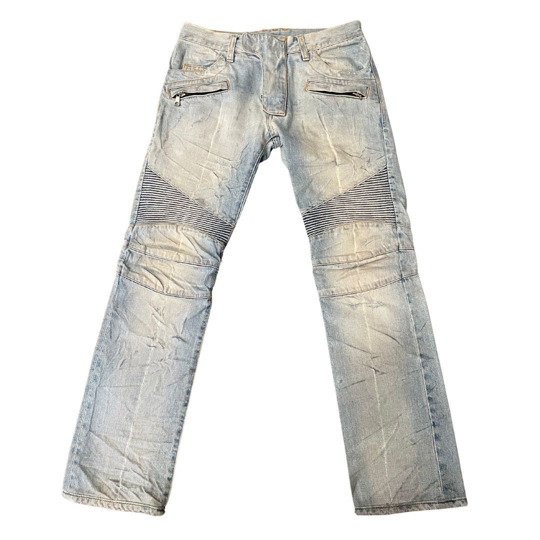 Balmain Decarnin Balmain Homme SS11 Distressed Eagle Coin Denim