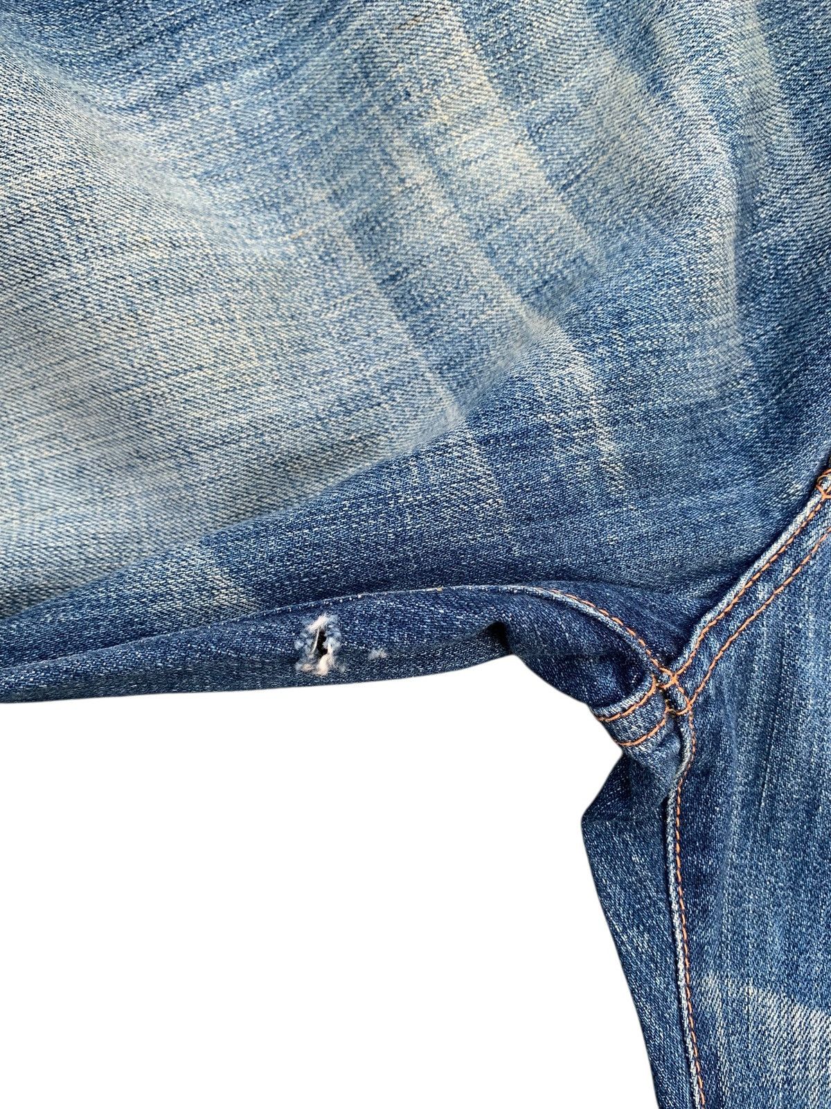 semanticdesign FLARE SEMANTIC DESIGN RUSTY JAPANESE DISTRESSED DENIM Size US 31 - 19 Thumbnail