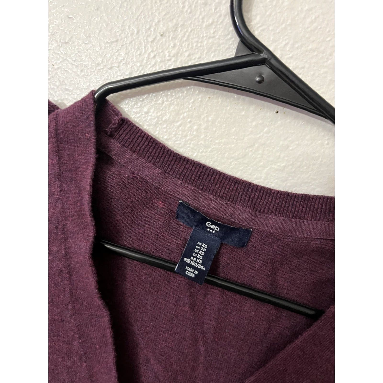 Gap GAP Cardigan Shirt Women XS Teal Button Down Front Lightweight Knit Crew Neck Maroon 90s? Size XS / US 0-2 / IT 36-38 - 4 Thumbnail
