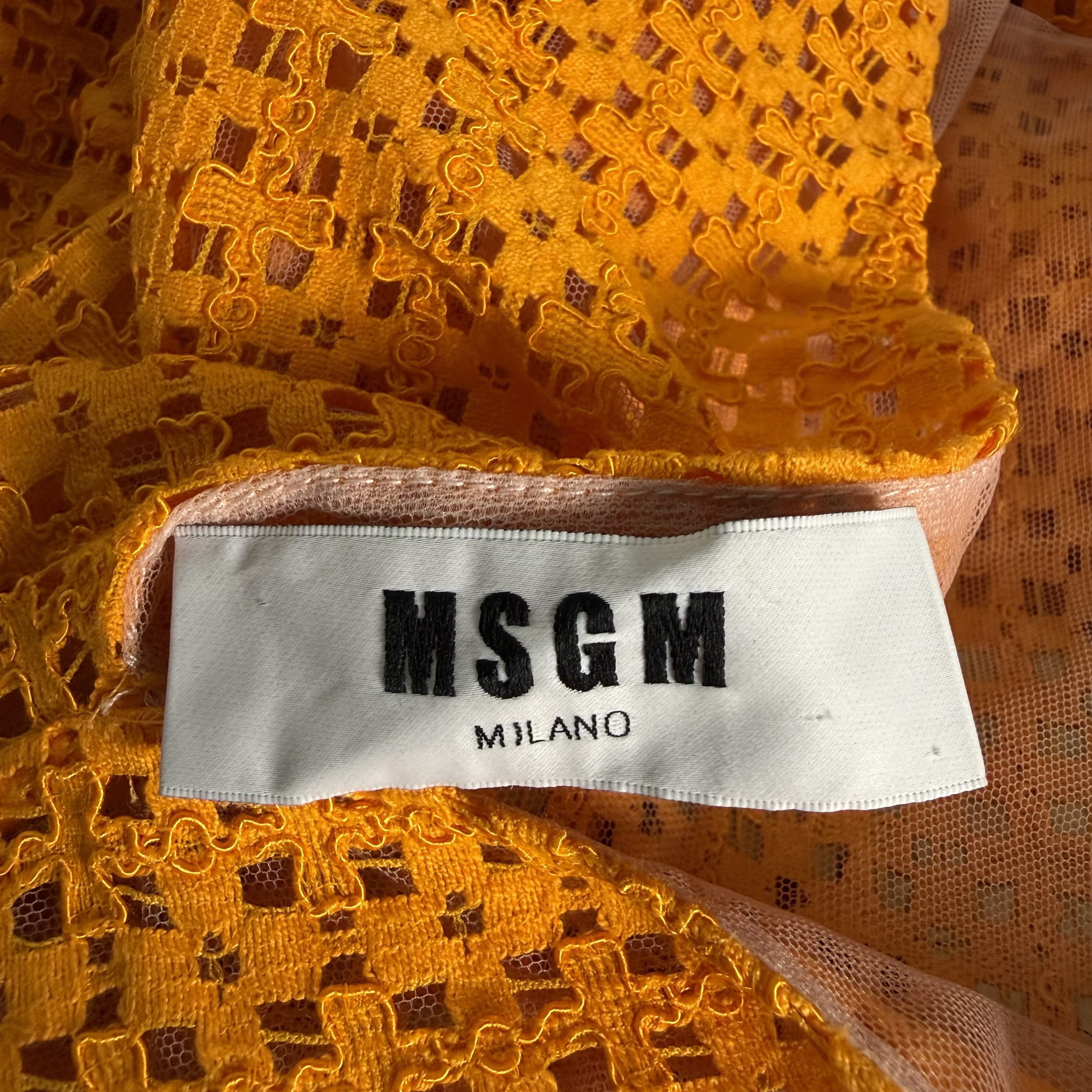 MSGM 🔥RARE🔥MSGM Milano Spell Out Sheer T-shirt Size M / US 6-8 / IT 42-44 - 6 Thumbnail