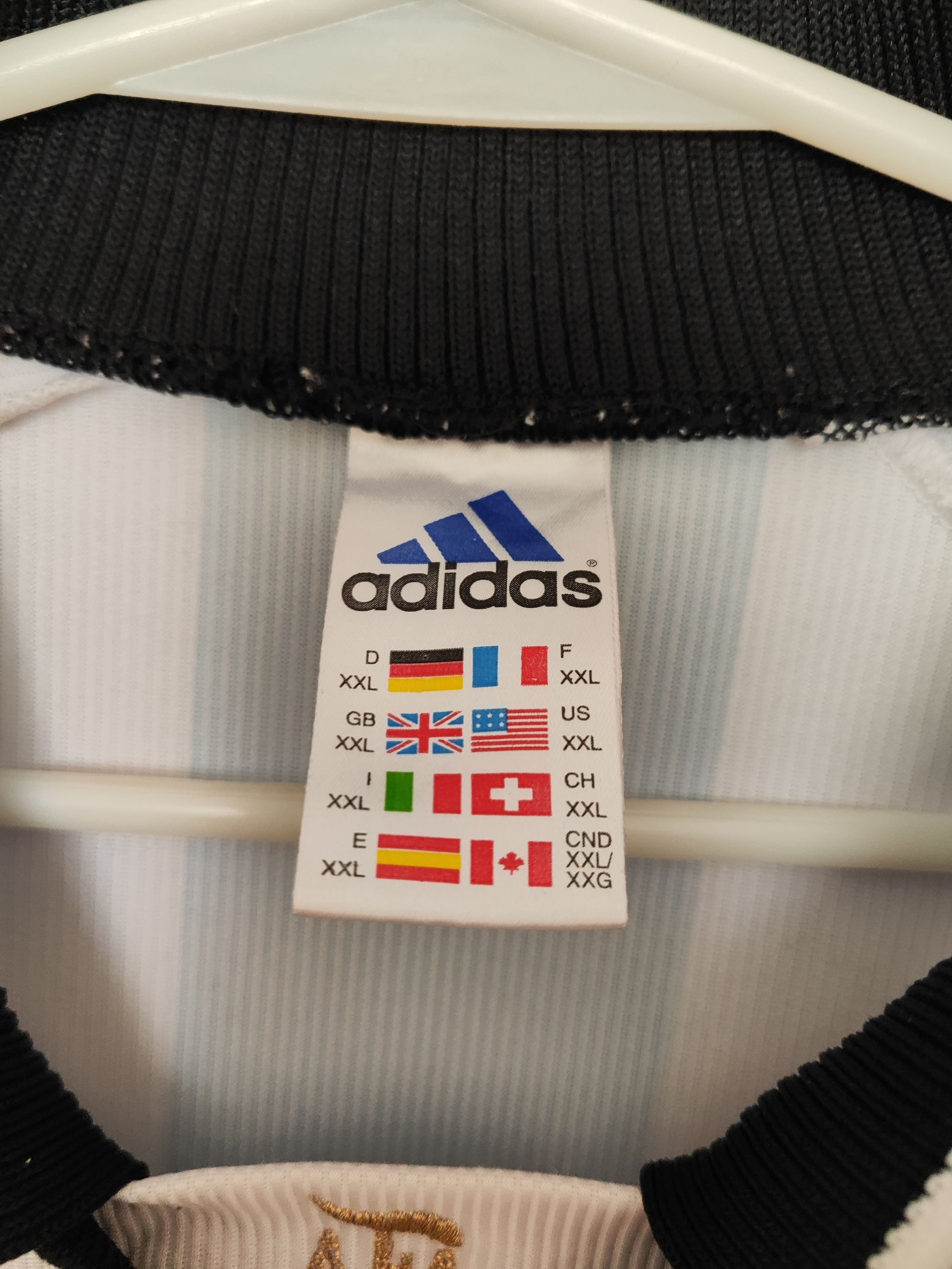 Adidas Vintage Adidas Argentina 1998 Home Jersey w/ Rare Size US XXL / EU 58 / 5 - 4 Thumbnail