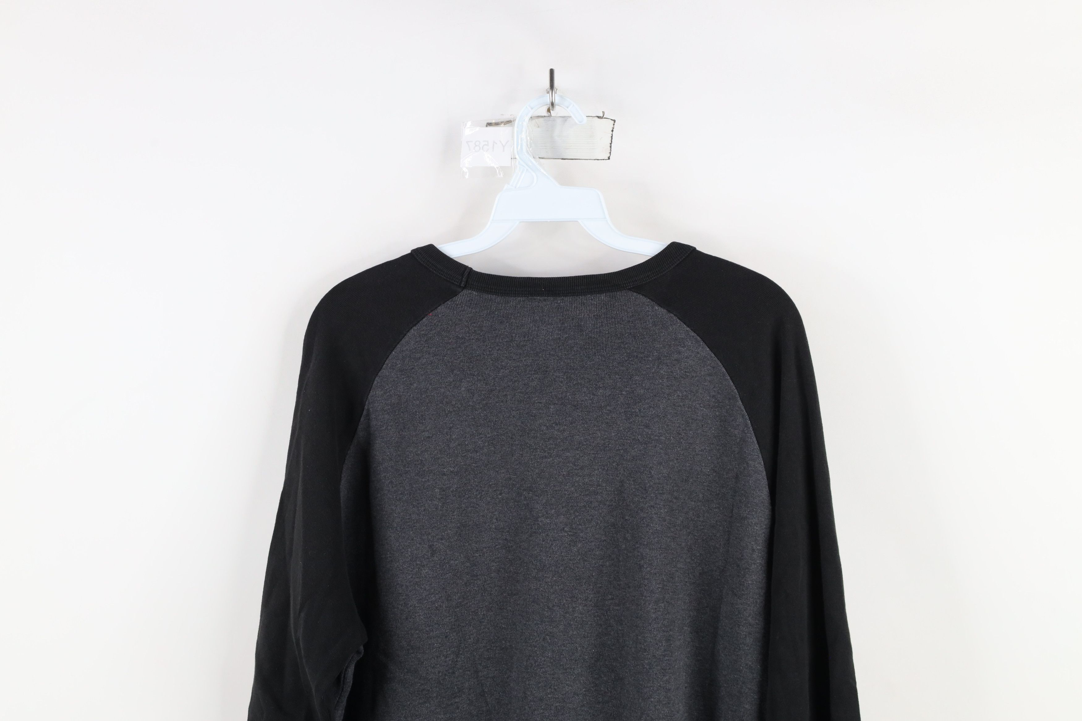 Gap × Vintage Vintage Y2K 2004 Gap Block Ribbed Knit Raglan T-Shirt Gray Size US L / EU 52-54 / 3 - 13 Thumbnail
