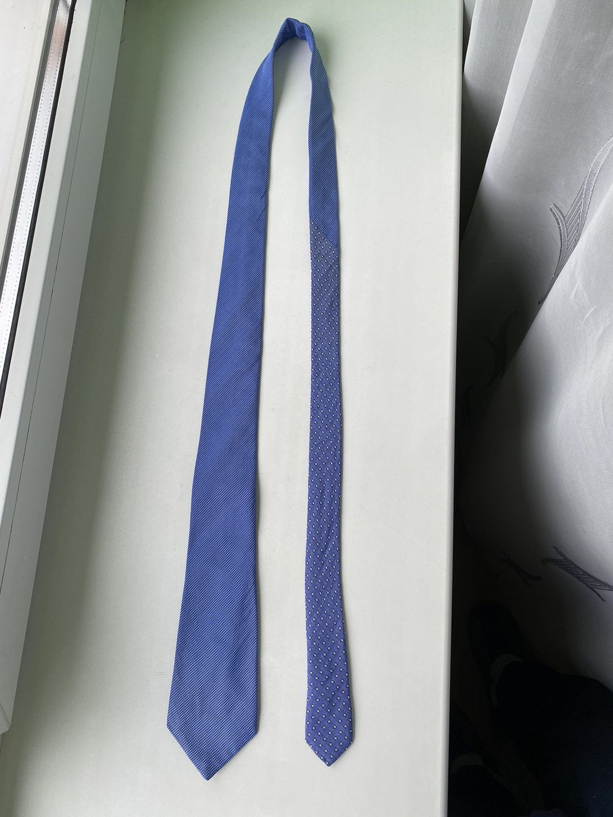 Tommy Hilfiger Tommy Hilfiger navy blue silk necktie with spotted print Size ONE SIZE - 3 Thumbnail