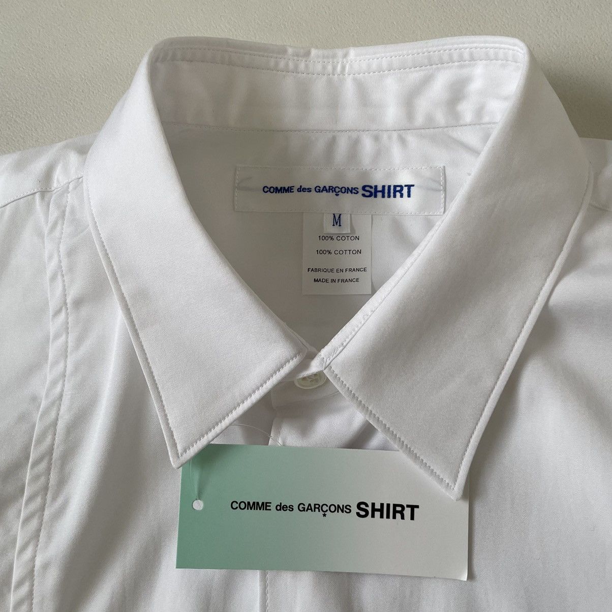 Comme des Garcons White Cotton ‘Patchwork Panelled’ Shirt Size US M / EU 48-50 / 2 - 4 Thumbnail