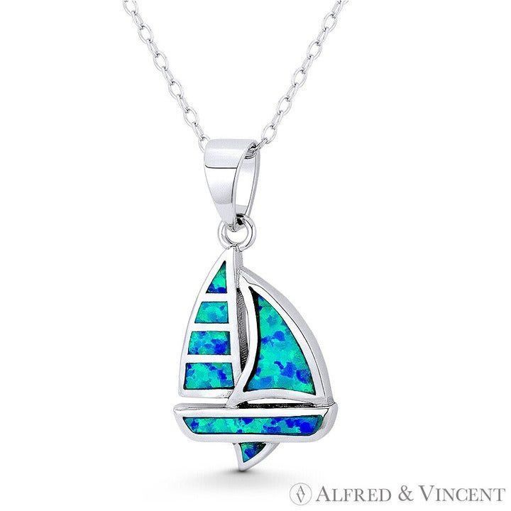 Other Longbow Sailboat Seafarer Charm Created Opal Pendant Size ONE SIZE - 1 Preview