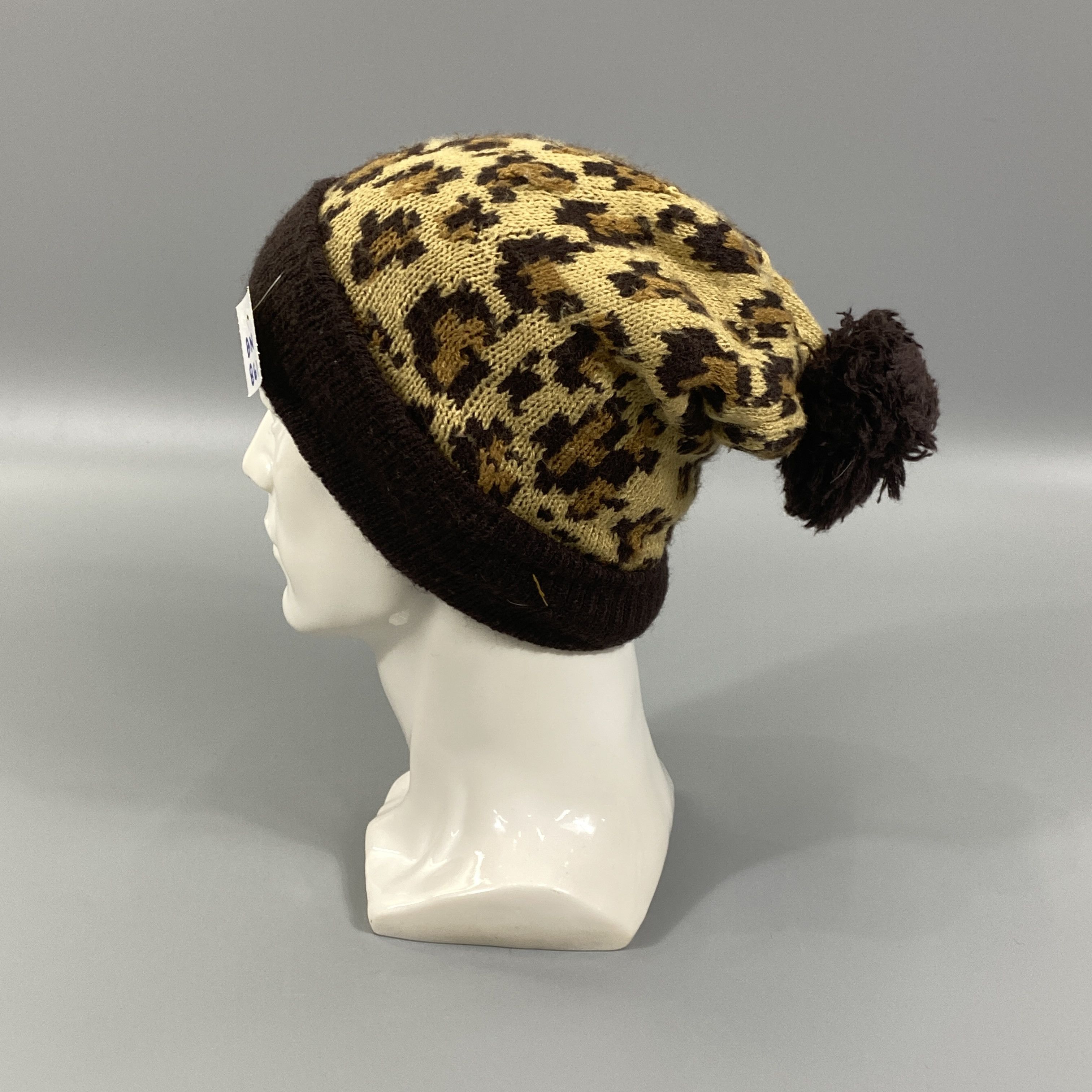 Japanese Brand Leopard Design Snow Cap Beanie -BN861 Size ONE SIZE - 1 Thumbnail