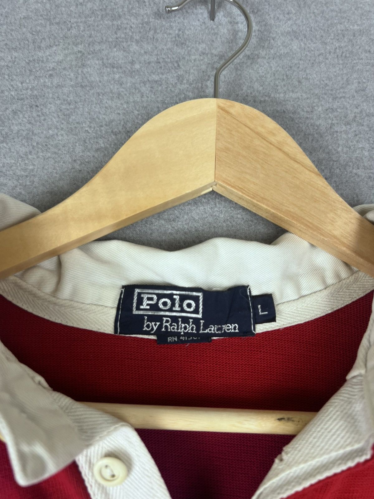 Ralph Lauren Vintage 1980s Ralph Lauren Polo Rugby Shirt Collared L Size US L / EU 52-54 / 3 - 3 Thumbnail