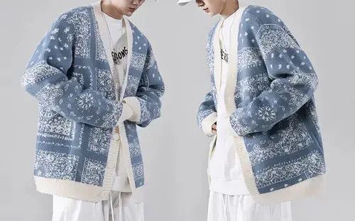 Japanese Brand New Collection Cool Bandana Cardigan Knitwear Spring Size US L / EU 52-54 / 3 - 4 Thumbnail