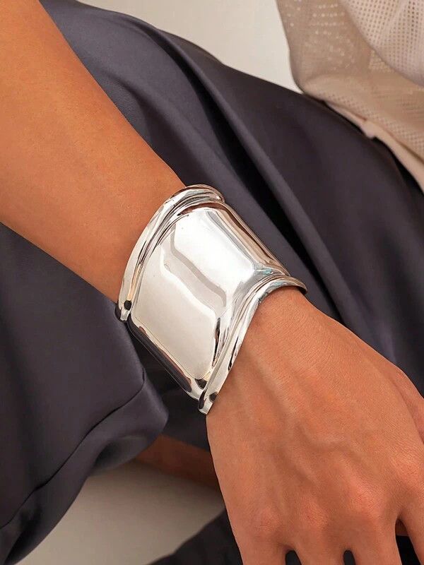 Archival Clothing x Jewelry Vintage 2000S Style Black Silver Y2K Bracelet Design, Men's