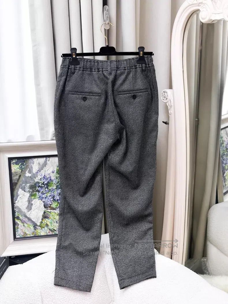 Brunello Cucinelli Brunello Cucinelli Grey Wool Women's Casual Trousers Size 28" / US 6 / IT 42 - 2 Thumbnail