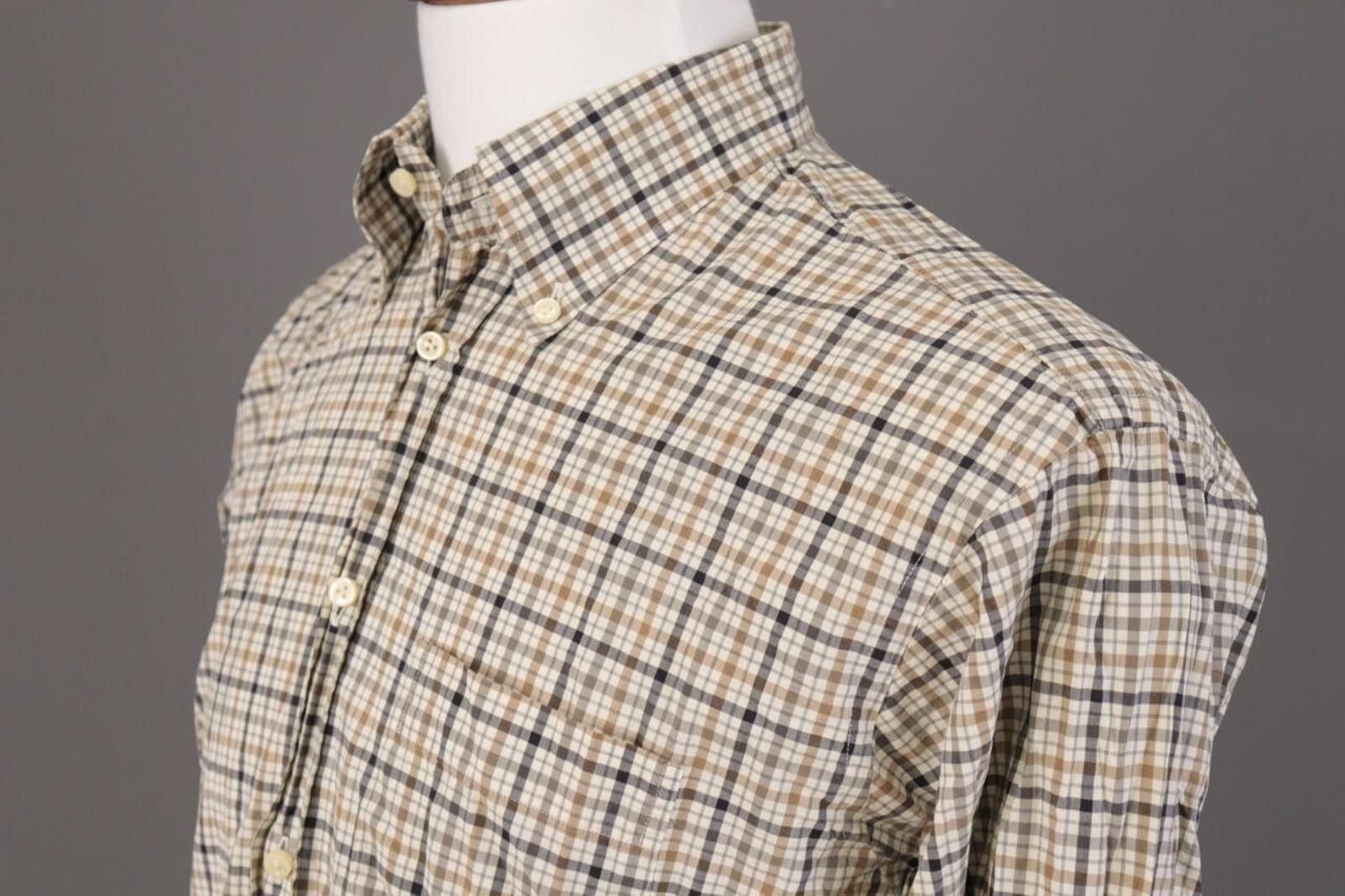 Designer Van Laack Royal Multicolor Check Button Down Shirt Size L Size US L / EU 52-54 / 3 - 9 Thumbnail