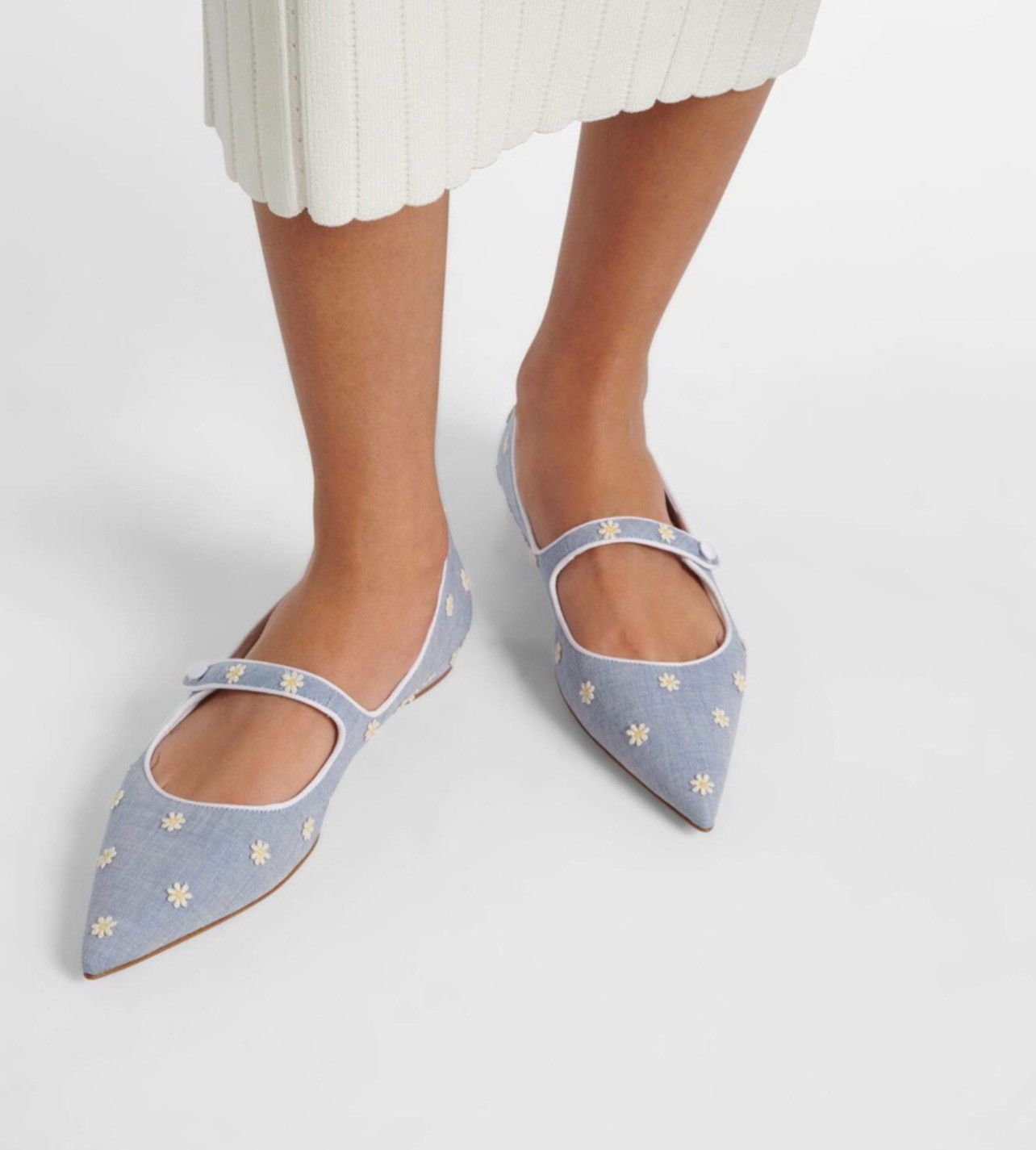 Manolo Blahnik Manolo Blahnik Campari Blue Mary Jane Ballet Flats size 38.5 Size US 8.5 / IT 38.5 - 3 Thumbnail
