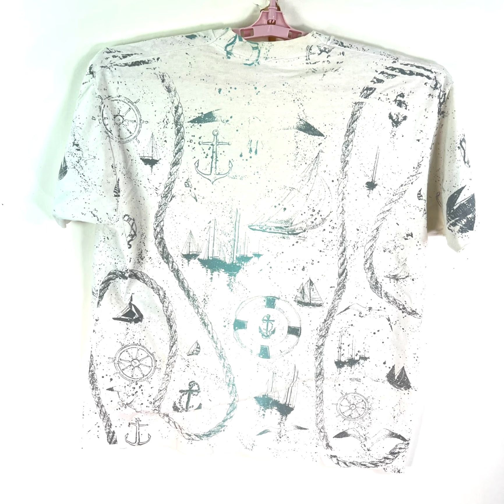 Vintage VINTAGE Destination Sailing Nautical Graphic T-Shirt XL White Stitch Print Mens Size US XL / EU 56 / 4 - 4 Thumbnail
