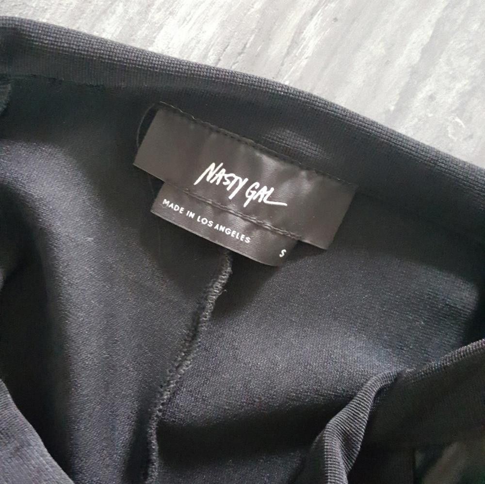 Designer Black Faux Leather Detailed NG Short Size 28" / US 6 / IT 42 - 3 Thumbnail