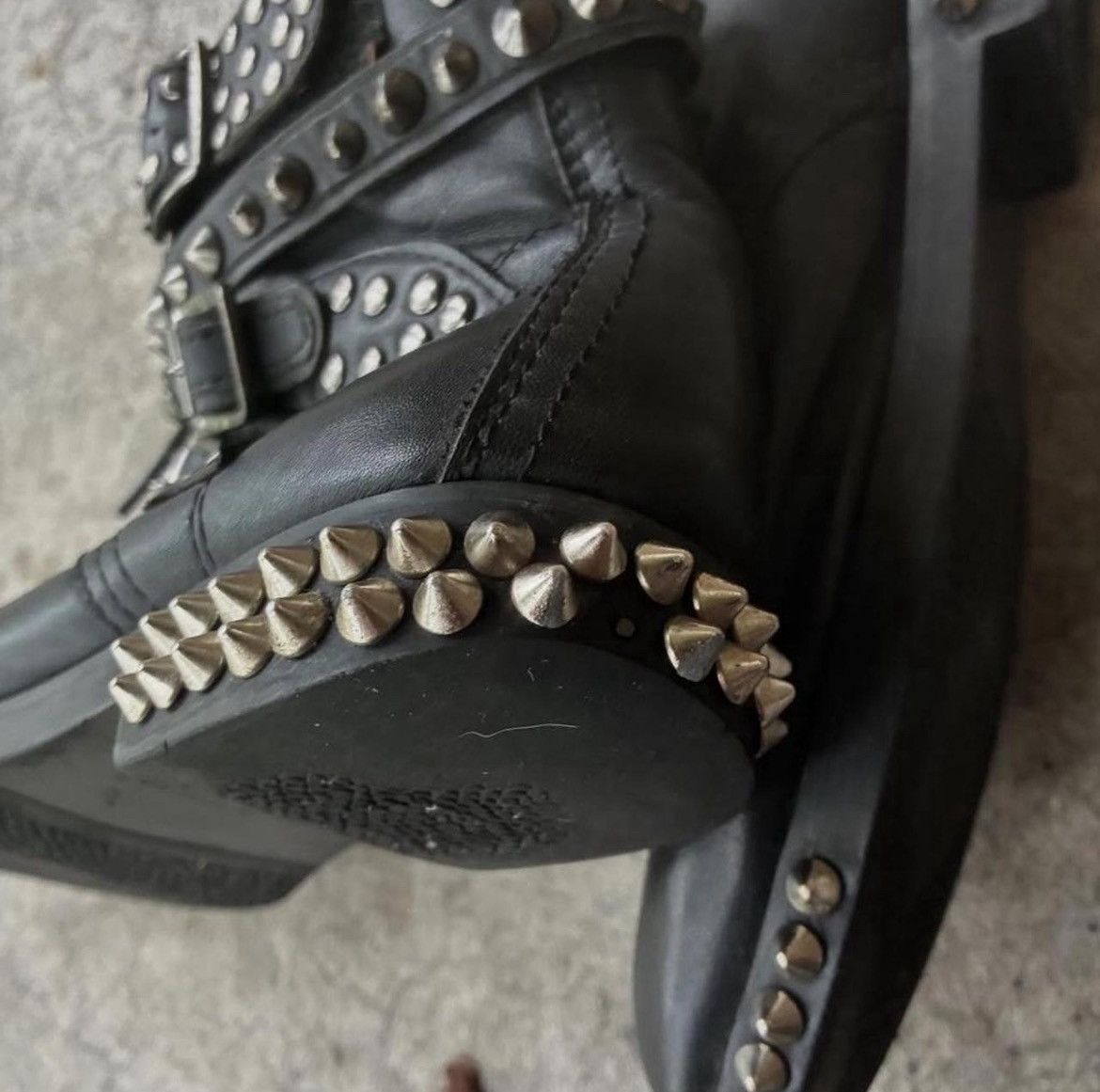 Saint Laurent Paris OG ysl black studded wrap combat boots Size US 8 / IT 38 - 7 Thumbnail