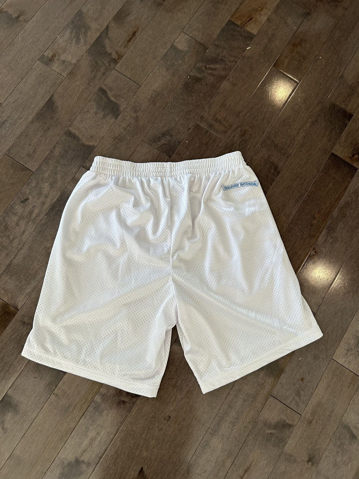 Chrome Hearts RARE *Sample Chrome Hearts white blue jersey mesh shorts Size US 34 / EU 50 - 2 Thumbnail