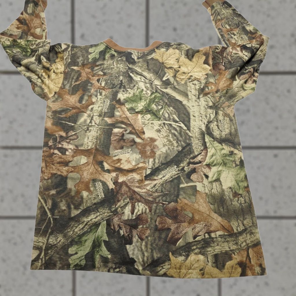 Vintage VINTAGE Camo Men’s Pocket T-Shirt Long Sleeve 90s Timber Hunting Advantage Crew Neck Mens Mid M Brown Size US M / EU 48-50 / 2 - 1 Thumbnail