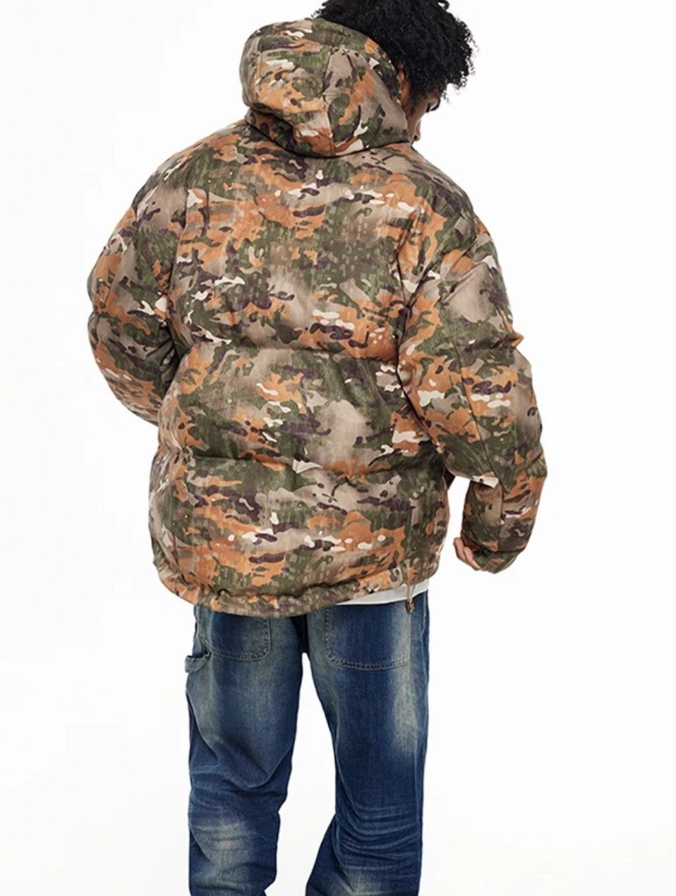 Vintage Camouflage Hooded Padded Jackets Street Winter Size US XXL / EU 58 / 5 - 4 Thumbnail