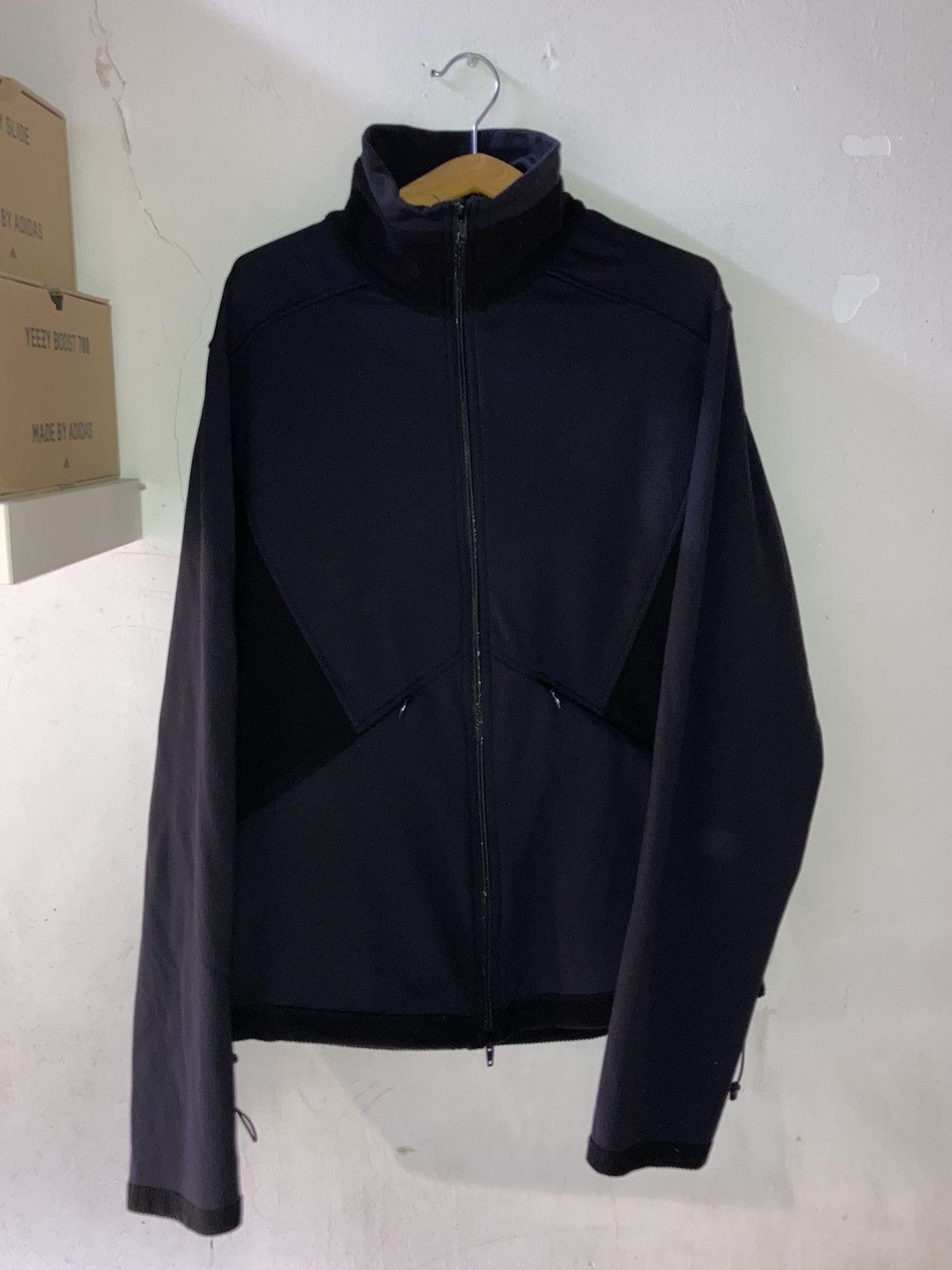 image of Gr10K Black Flicker Skeleton Fleece Polartec Zip-Up, Men's (Size Medium)