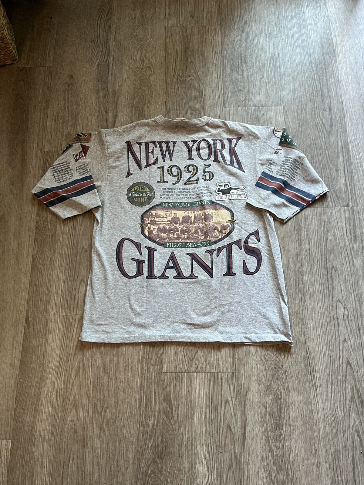 Vintage long gone 1986 new york giants t shirt aop Size US XL / EU 56 / 4 - 5 Thumbnail