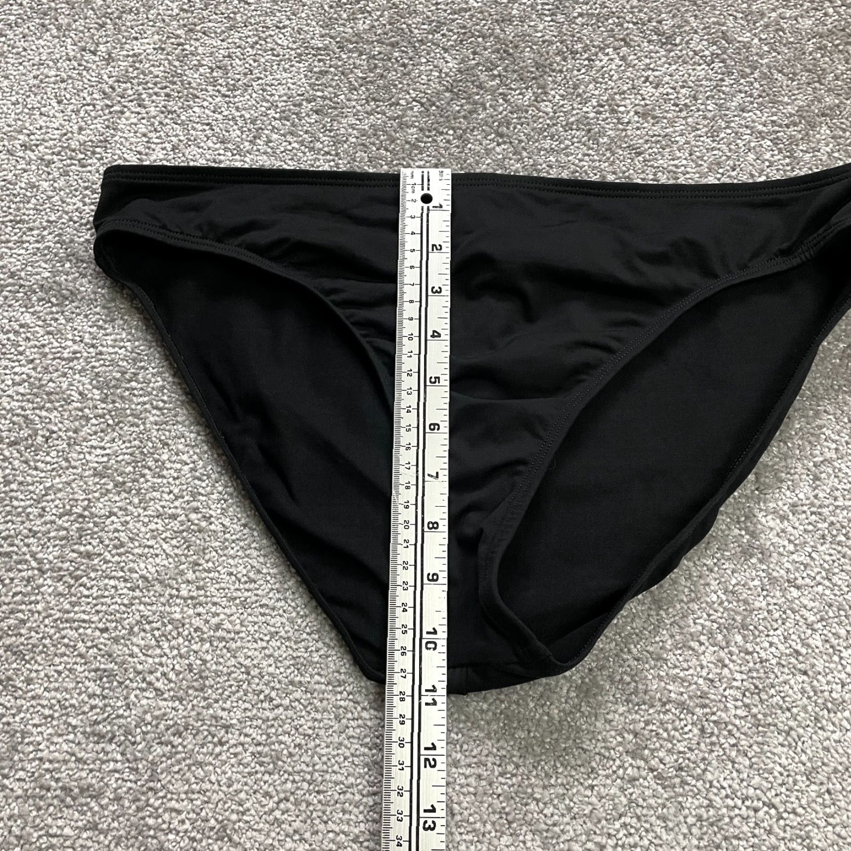 Vintage La Blanca Bikini Bottom Womens 14 Black High Rise Swimwear Beach Pool Size 36" / US 14 / IT 50 - 6 Thumbnail