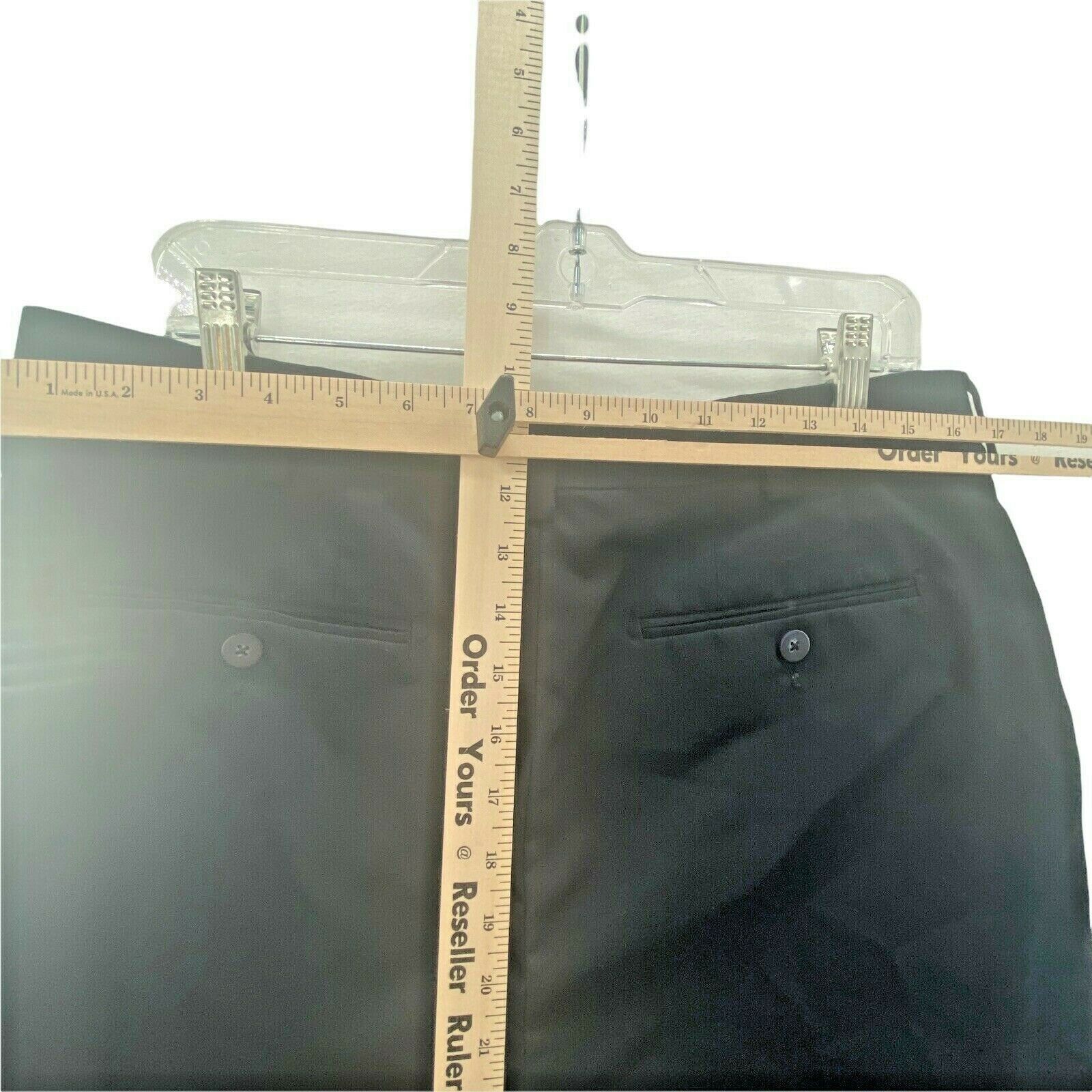Apt. 9 Apt 9 Mens Dress Pants 36x32 Black Straight Leg Polyester Size US 36 / EU 52 - 6 Thumbnail