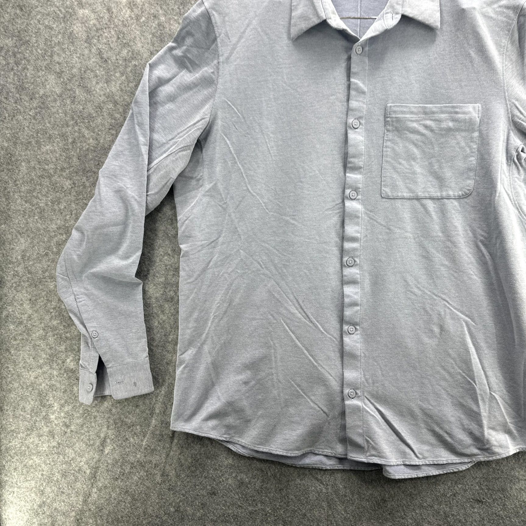 Lululemon Lululemon Shirt Mens Large Gray Long Sleeve Button Front Pocket Solid Breathable Casual Size US L / EU 52-54 / 3 - 4 Thumbnail