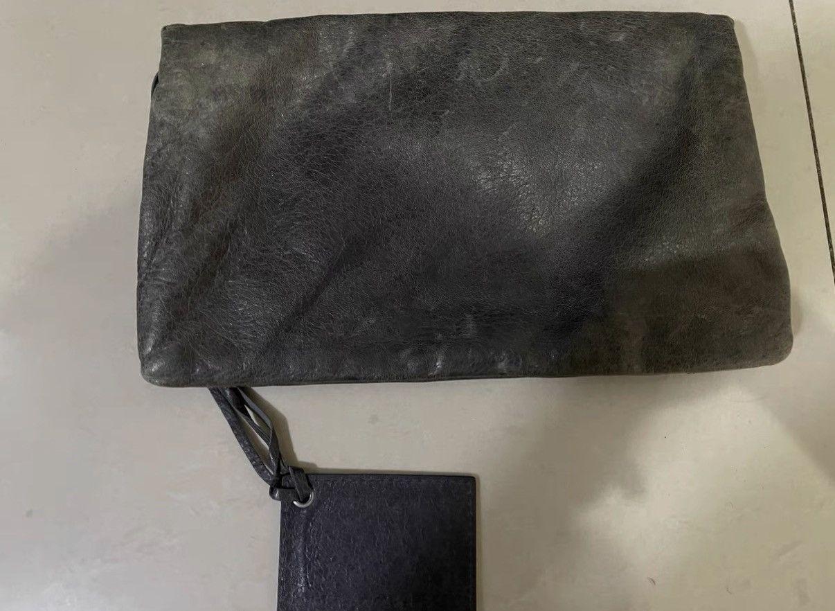 Balenciaga Balenciaga Paris Leather Biker Clutch with Metal Hardware Size ONE SIZE - 6 Thumbnail