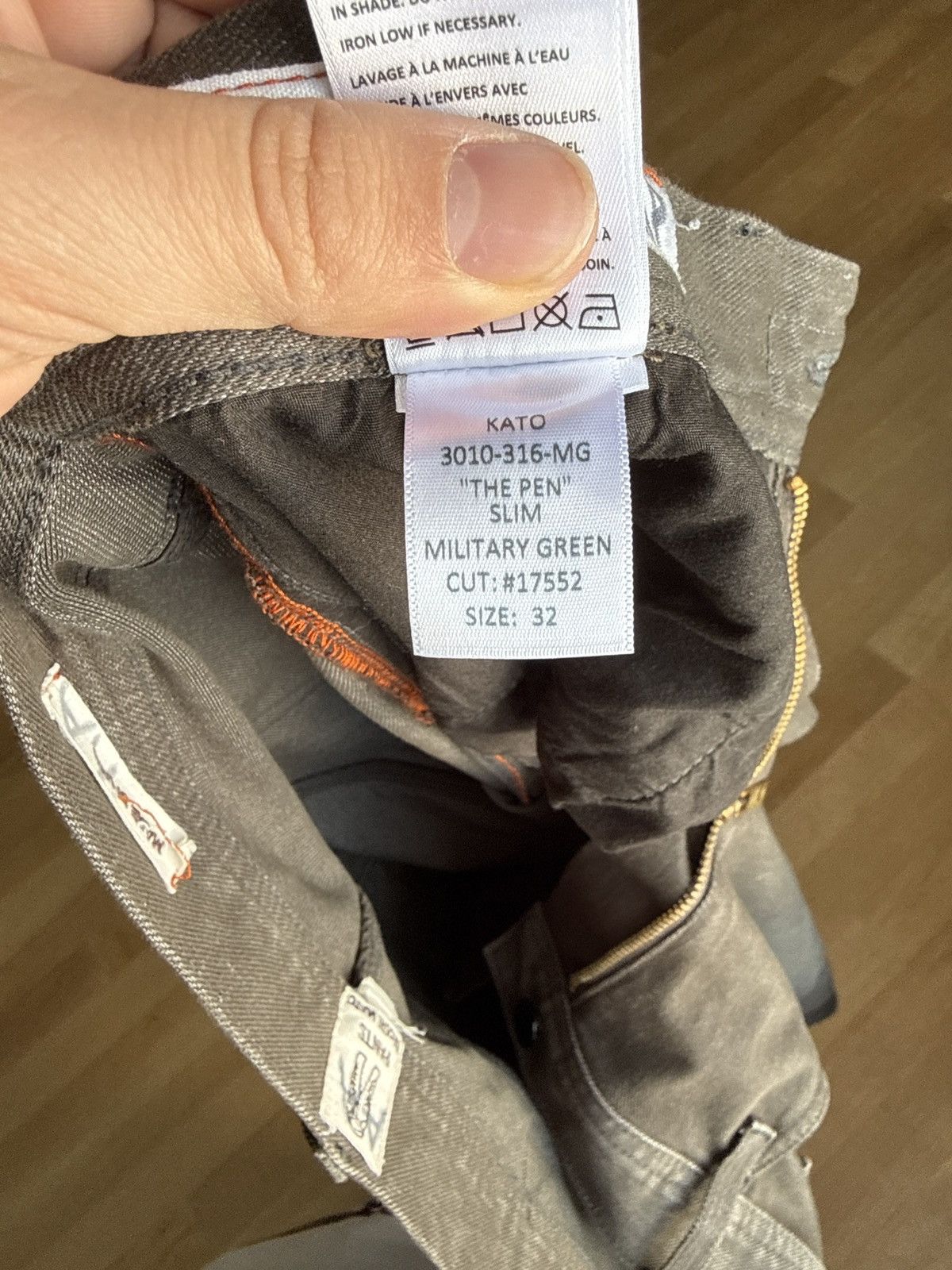 Hiroshi Kato Hiroshi Kato “The Pen” Slim Jeans – Military Green – Size 32 Size US 32 / EU 48 - 5 Thumbnail
