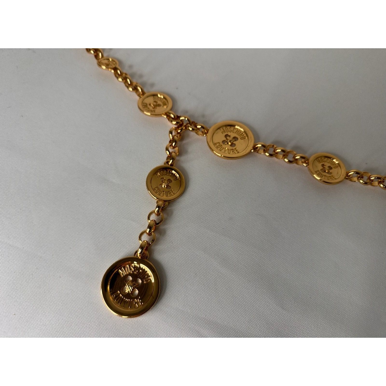 Moschino AW23 Moschino Couture Jeremy Scott Gold Dress Belt Buttons Size ONE SIZE - 1 Thumbnail