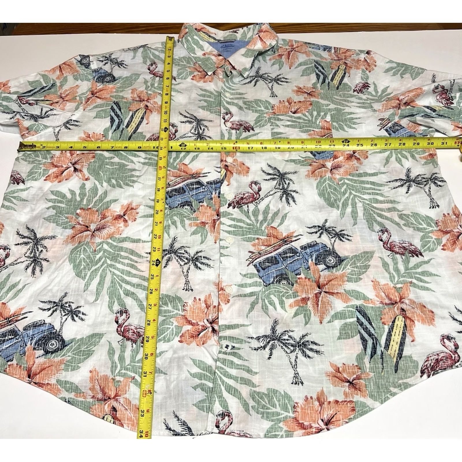 Izod VINTAGE Izod Saltwater Shirt Mens 3XL Hawaiian Beach Palm Trees Button Front Surf Aloha Size US XXL / EU 58 / 5 - 4 Thumbnail