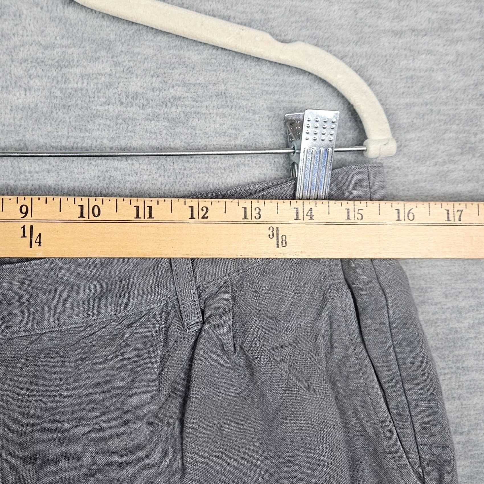 J. Jill J.JILL Women's Gray Linen Blend Rayon Petite Size 8 Flat Front Casual Pants Shorts? Size 30" / US 8 / IT 44 - 6 Thumbnail