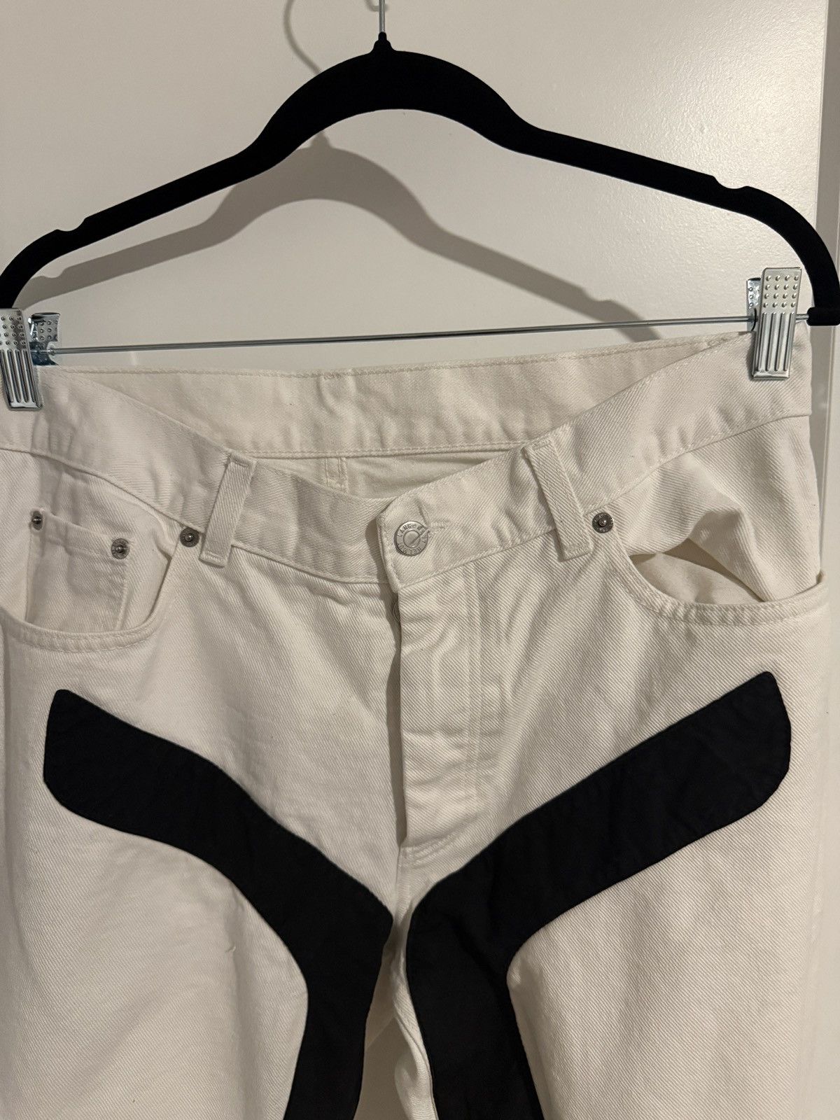 Helmut Lang Helmut Lang SS2003 Scissor Denim (White) Size US 34 / EU 50 - 3 Thumbnail