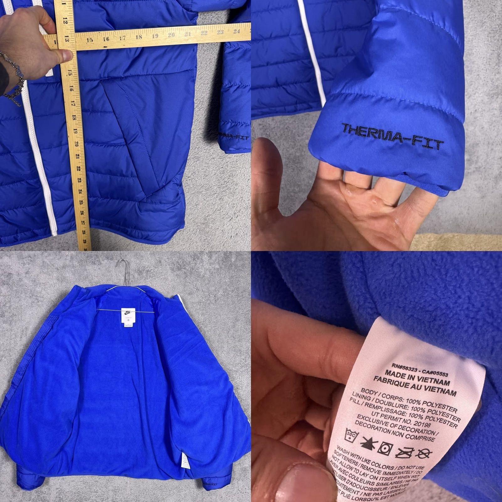 Nike Nike Jacket Mens M Therma Fit Quilted Puffer Legacy Blue Full Zip Fleece DQ4929 Size US M / EU 48-50 / 2 - 8 Thumbnail