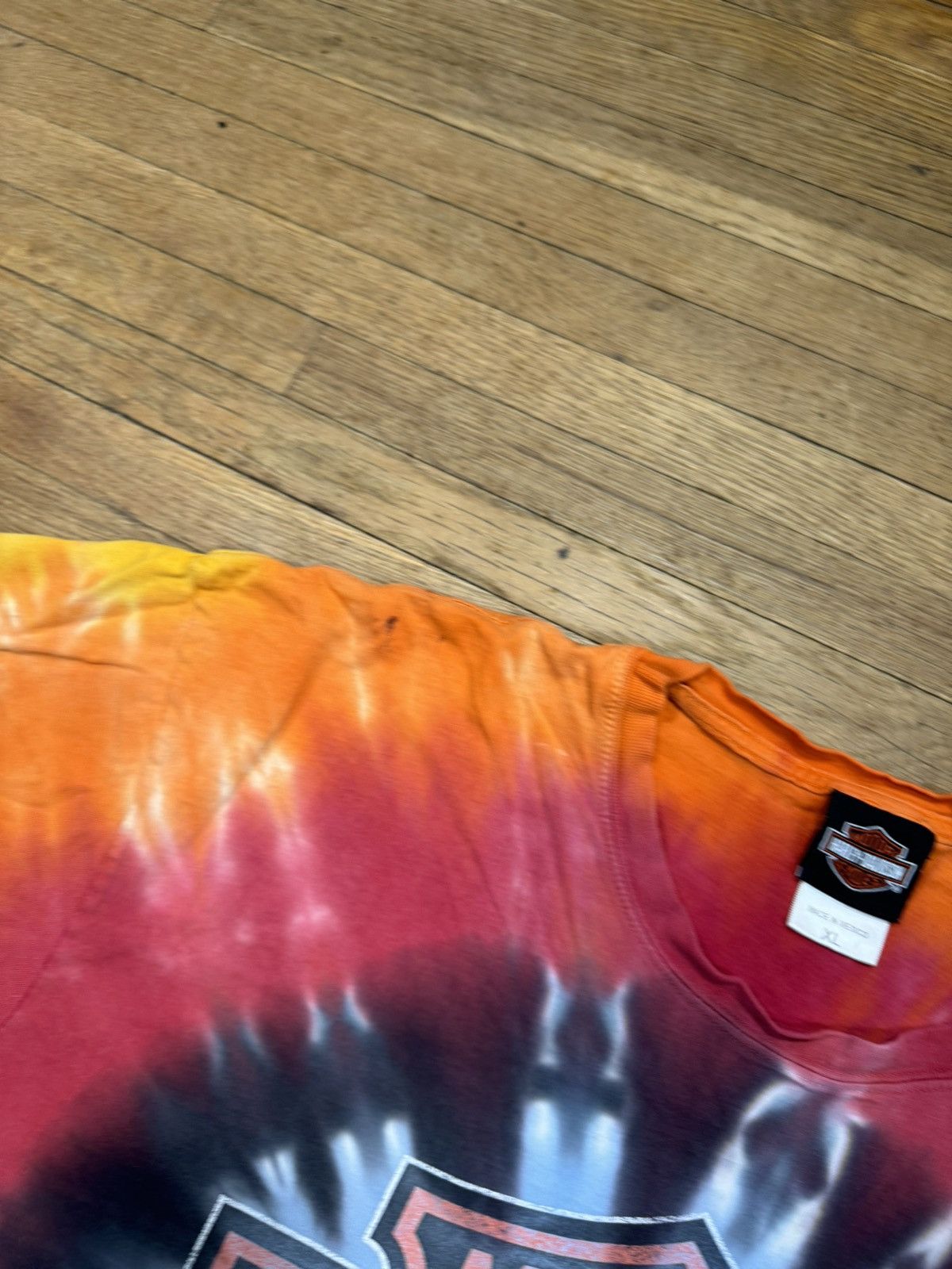 Harley Davidson × Vintage Vintage Harley Davidson Tye Dye Shirt Size US XL / EU 56 / 4 - 5 Thumbnail