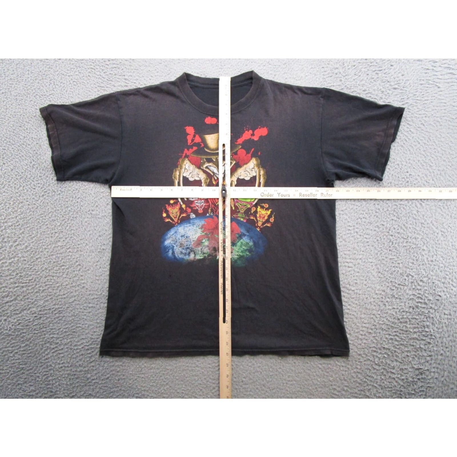 Vintage VINTAGE Y2K Insane Clown Posse Earth World Globe Double Sided Shirt READ Shirt Men L Black Double-Sided 90s Size US L / EU 52-54 / 3 - 6 Thumbnail