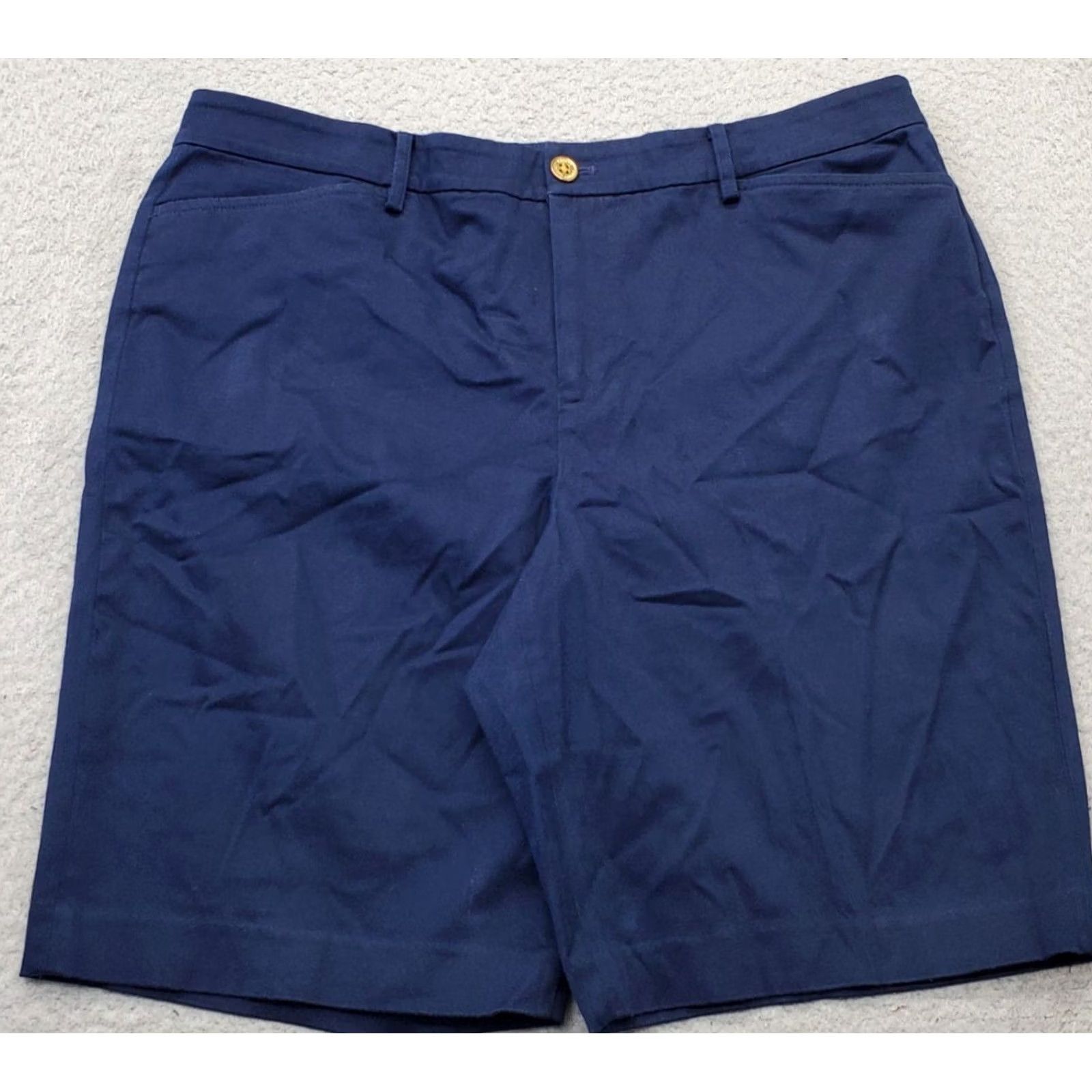 Ralph Lauren Lauren Ralph Lauren Chino Shorts Womens Size 14 Blue Flat Front 9" Inseam Regular Fit Size 36" / US 14 / IT 50 - 2 Thumbnail