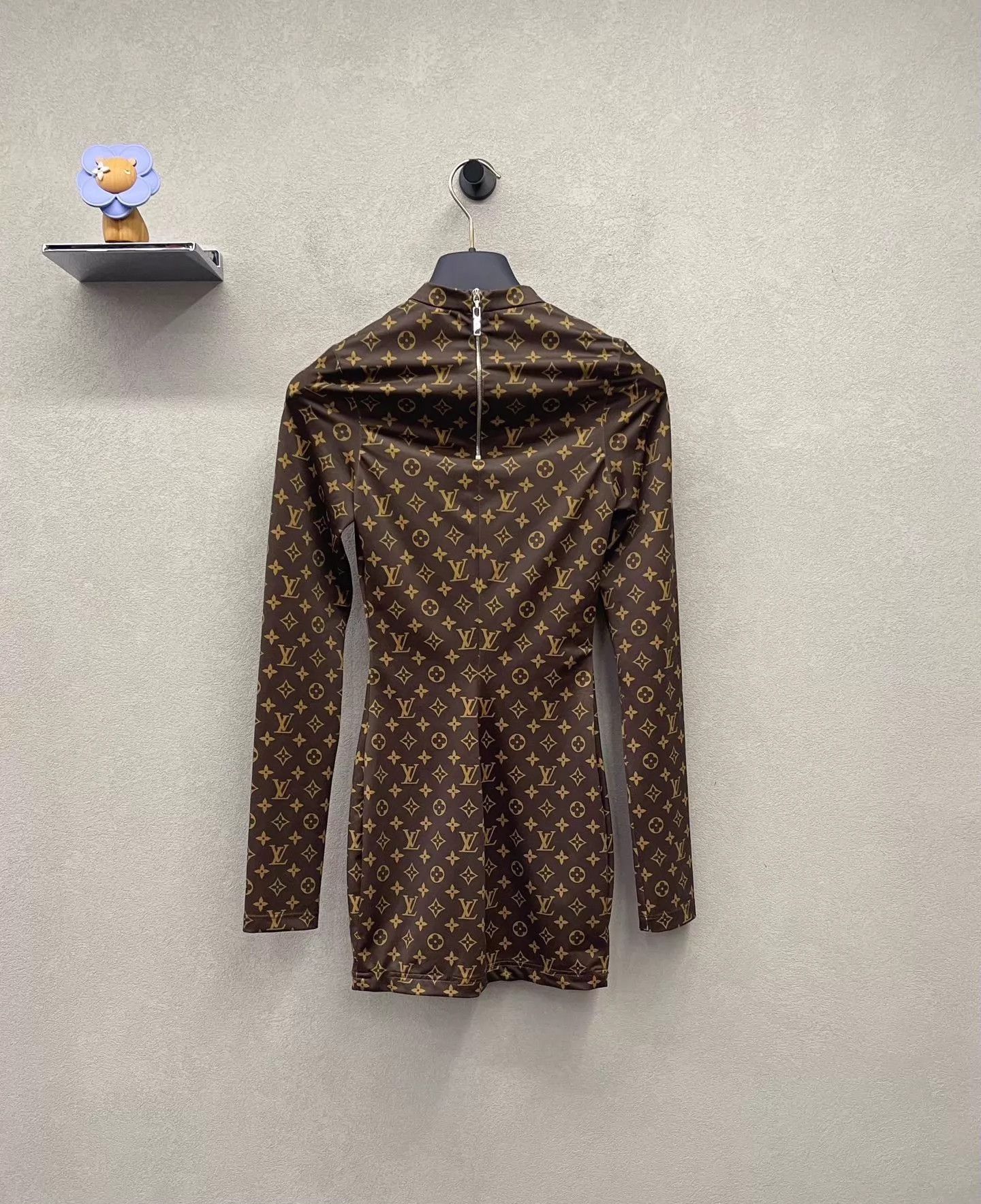 Louis Vuitton LV camel monogram print color block slim fit dress Size XS / US 0-2 / IT 36-38 - 2 Thumbnail