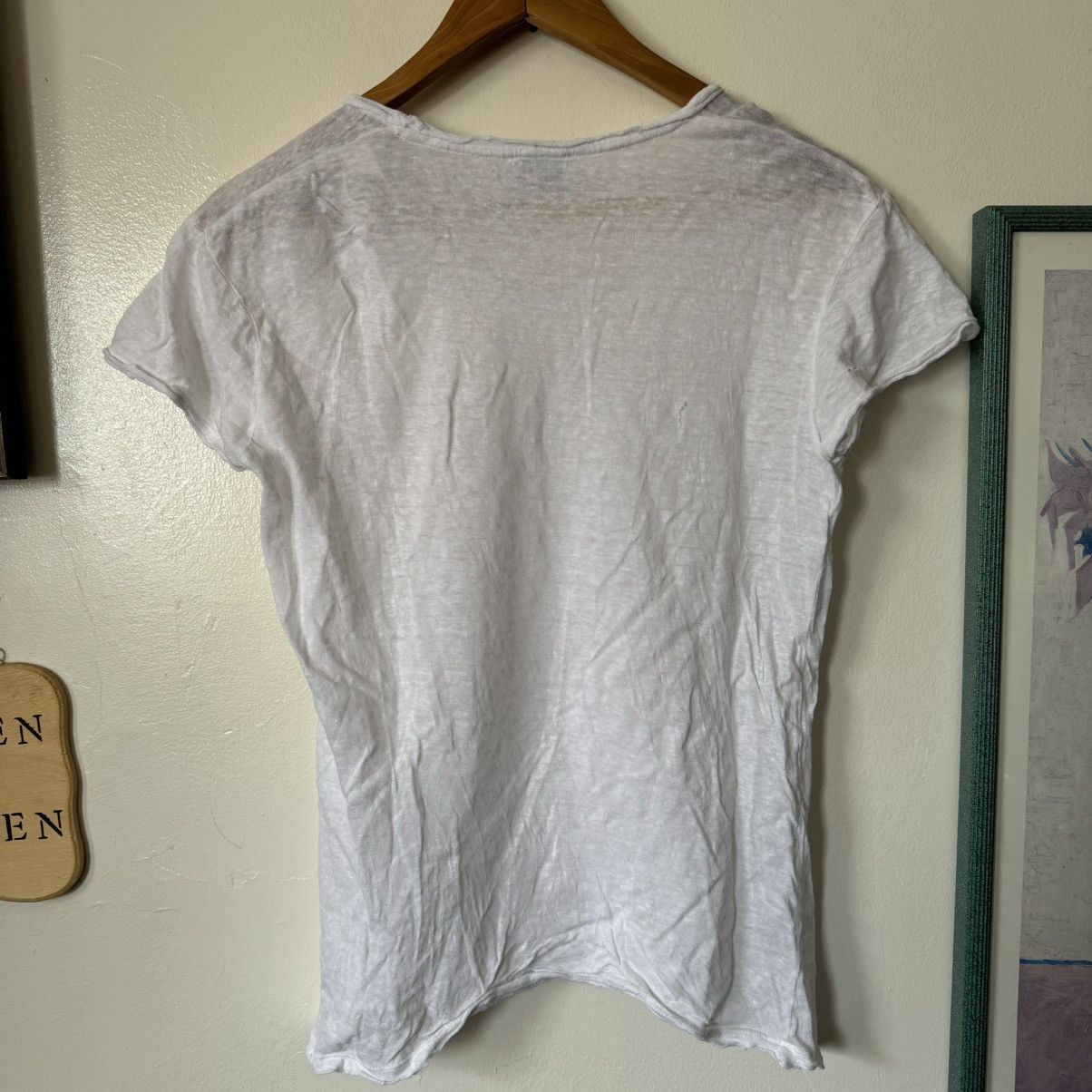 Diesel 2000s Diesel “Will It Rain Today” 100% Linen t-shirt Size M / US 6-8 / IT 42-44 - 6 Thumbnail