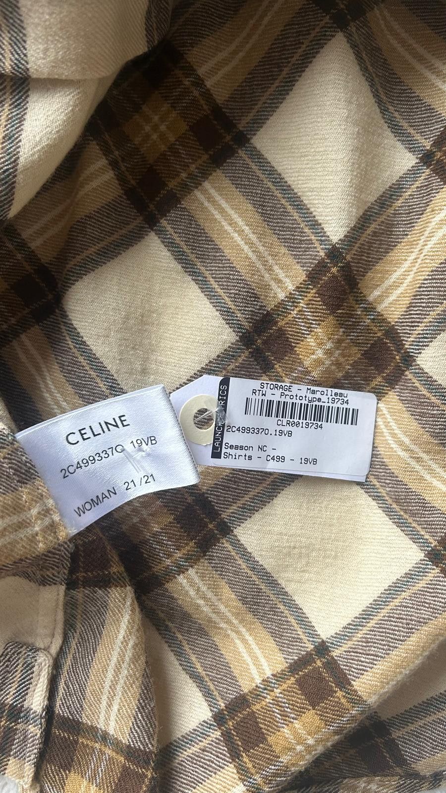 Celine Celine Prototype Plaid Shirt Sample Piece Hedi Era Size L / US 10 / IT 46 - 4 Thumbnail