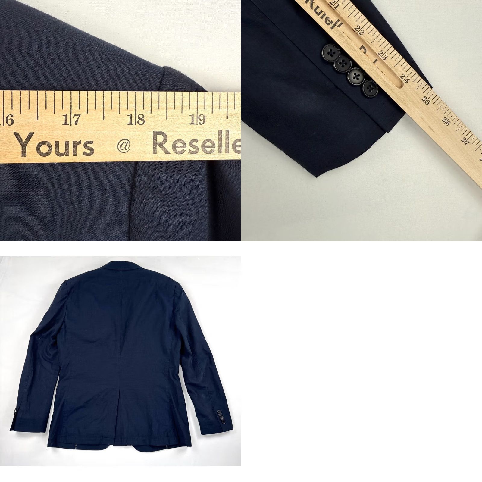 John Varvatos John Varvatos Jacket Blazer Mens 40 Cotton Sport Coat Navy Blue Lightweight Size 40R - 9 Thumbnail