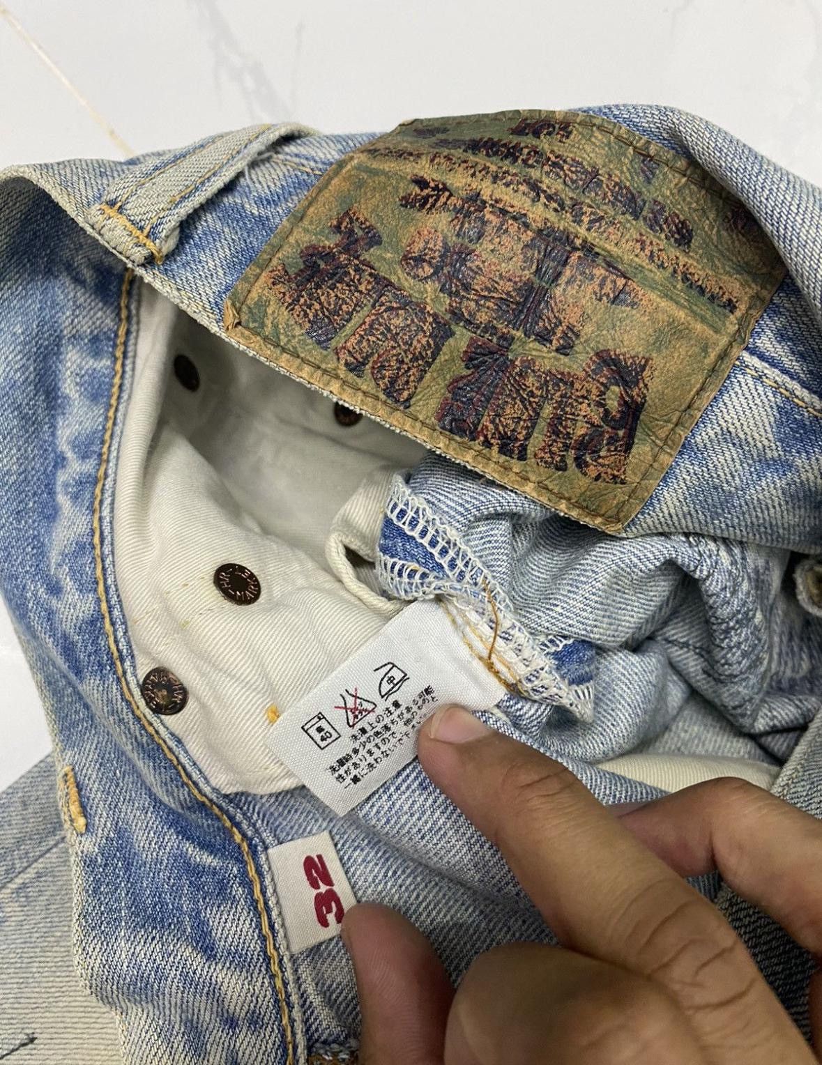 Blue Blue Japan × Samurai Jeans × Sugar Cane 🔥Blue Blue Japan Indigo Selvedge Jeans Distressed Denim Size US 32 / EU 48 - 14 Thumbnail