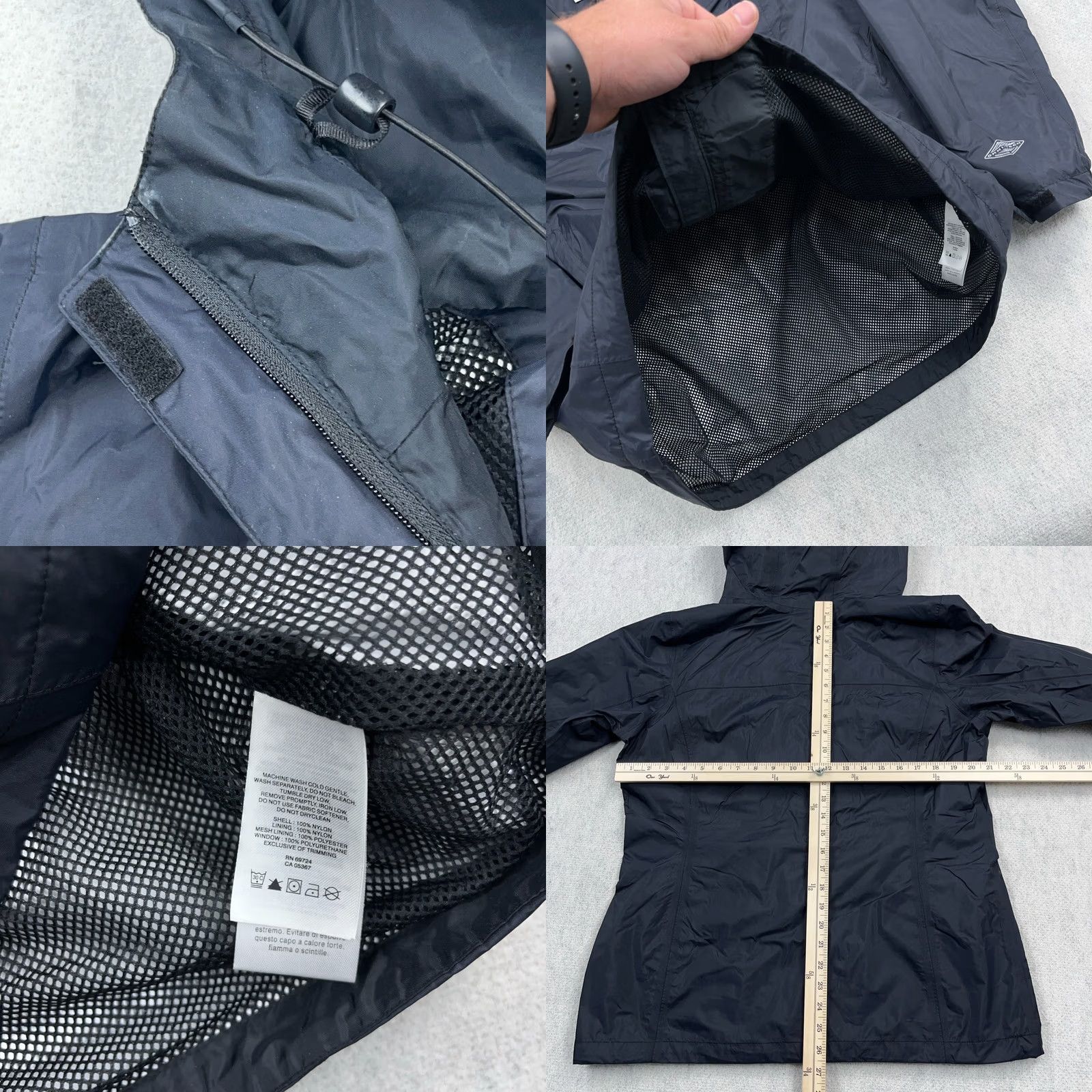 Rains Columbia Jacket Women L Black Omni Tech Windbreaker Rain Coat Full Zip Size L / US 10 / IT 46 - 8 Thumbnail