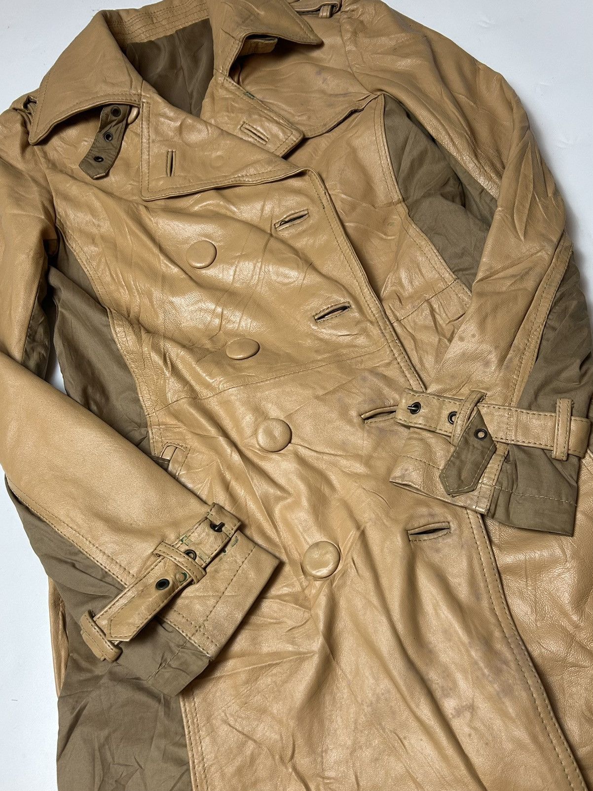 Genuine Leather × Japanese Brand LEFUA LEA LEATHER LONG COAT Size ONE SIZE - 2 Thumbnail