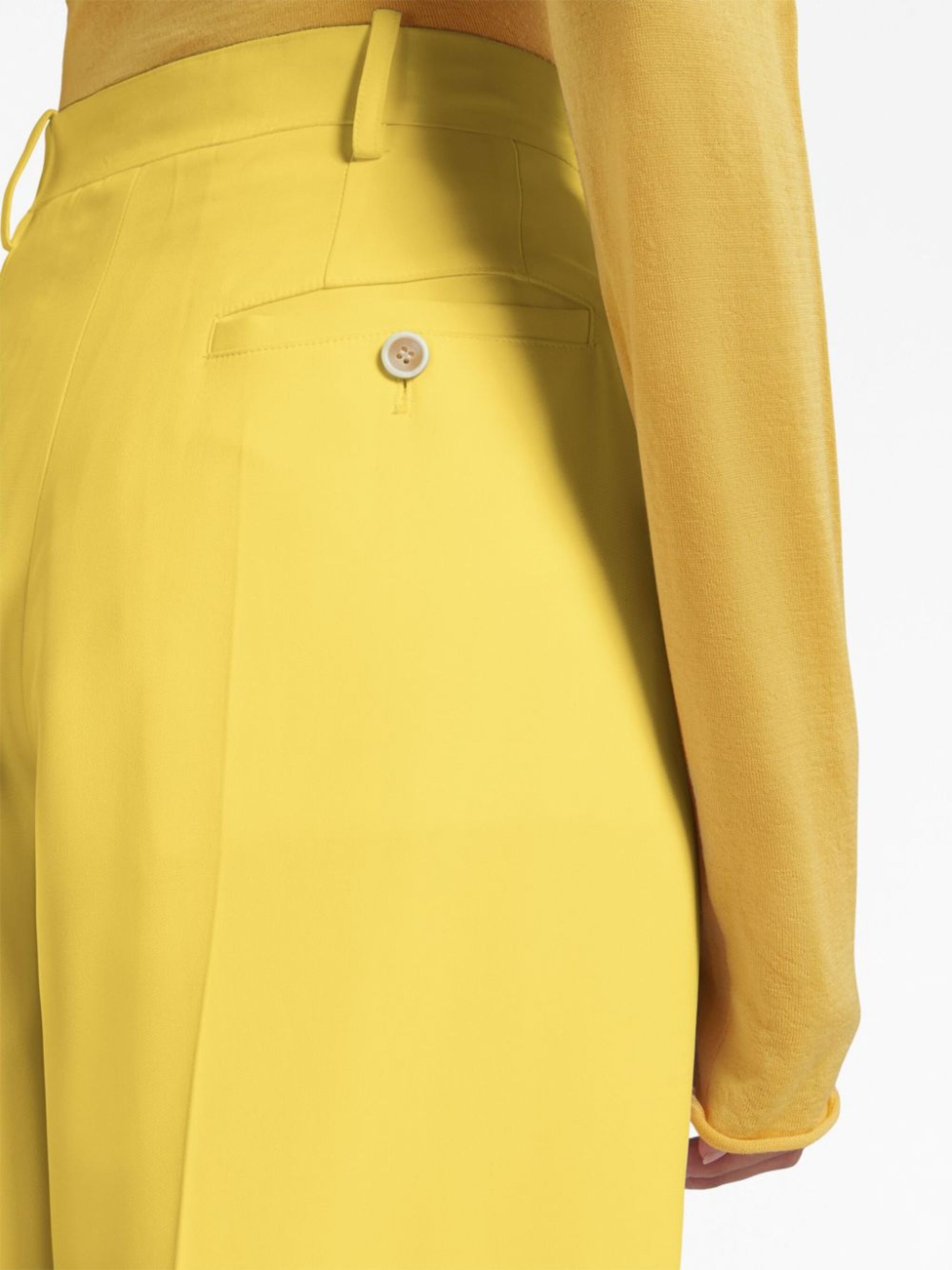Marni o1w1db10125 Pants in Yellow Size 32" / US 10 / IT 46 - 4 Thumbnail