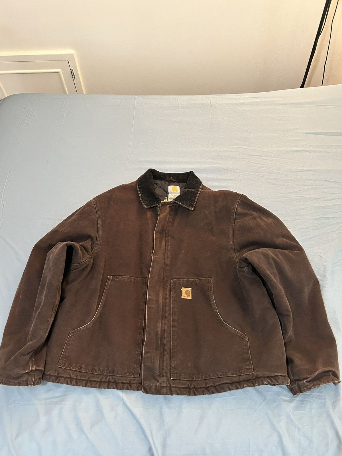 Carhartt Vintage 90s Carhartt J22 brown jacket 2xl Size US XXL / EU 58 / 5 - 3 Thumbnail